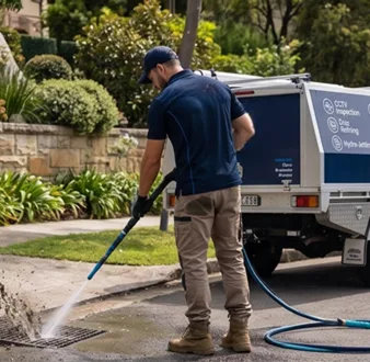 Plumber tracing a drain smell in Arndell Park